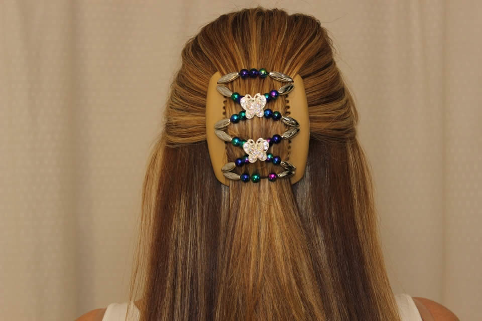 Hand beaded and fair trade hairclips from South Africa
