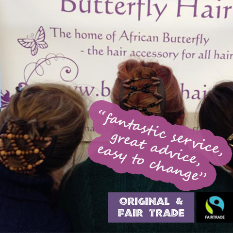 African Butterfly Hair Clips | Fair Trade Hair Accessories