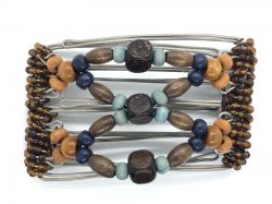One Clip Small - 5 prongs with Wooden Beads Beads