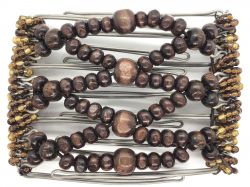 Brown Wooden Beads medium - 7 prongs